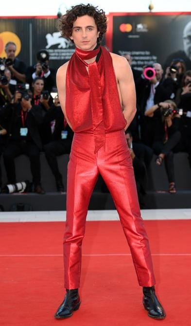 Timothee Chalamet in Haider Ackermann