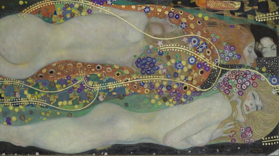 Gustav Klimt, Water Serpents II, 1904, reworked 1906-07, Oil on canvas, 80 x 145 cm, Private collection, Courtesy of HomeArt