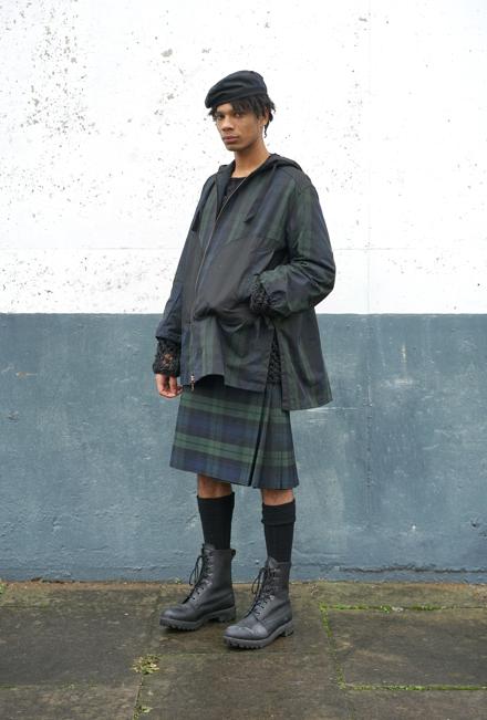 Nicholas Daley, LOOK 8, AW17 Blackwatch collection. Photo: Man Kit Au-Yeung