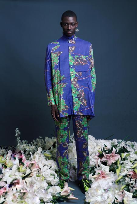 Orange Culture, Autumn Winter 2020 Flower Boy two-piece set, photographed by Mikey Oshai, image courtesy of Adebayo Oke-Lawal, © Orange Culture