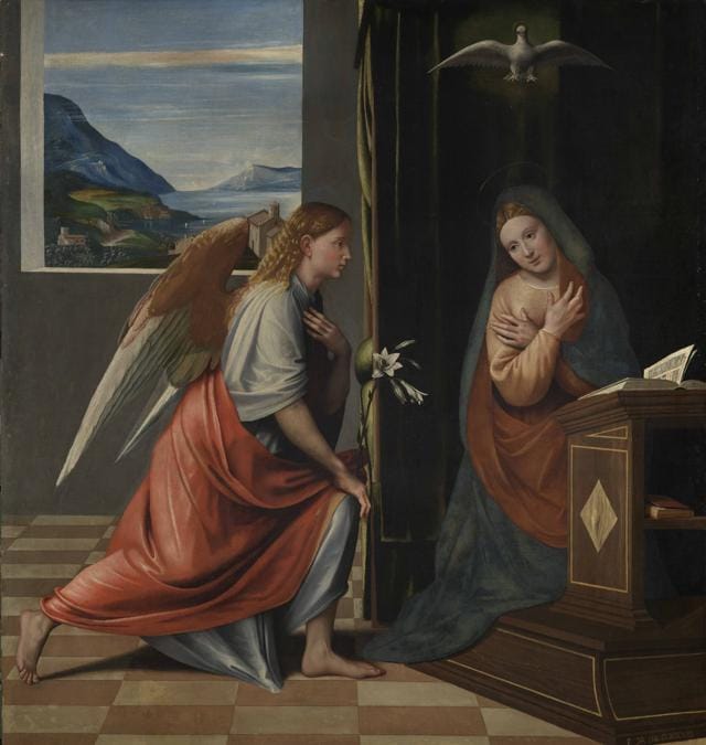 Giovan Francesco Caroto, Annunciazione (1528, da Nobili)