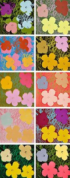Andy Warhol - Flowers (F. & S. 64-73) - 1970 - Estimate: $1,000,000 - 1,500,000 / Sold for: $1,482,000 - 19-21 April, New York