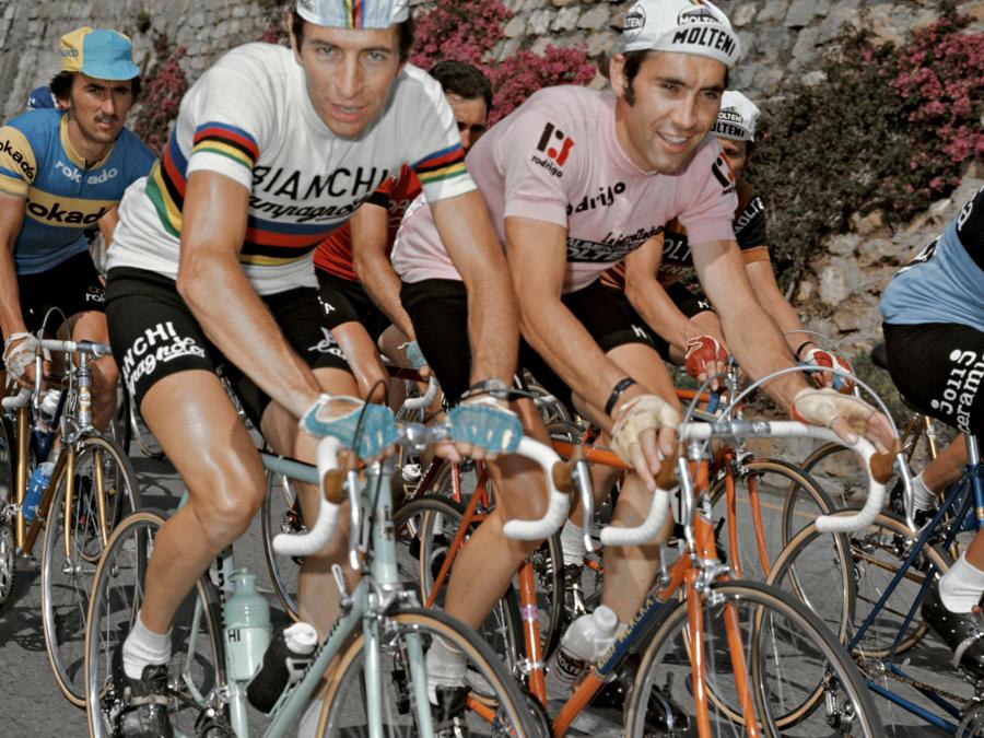 Giro d'Italia 1974, nella foto Felice Gimondi, Eddy Merckx in maglia rosa(credit: IPP)
