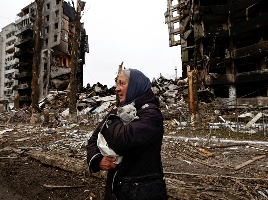 Bombardamenti a Borodyanka, nella regione di Kyiv  (REUTERS/Zohra Bensemra)