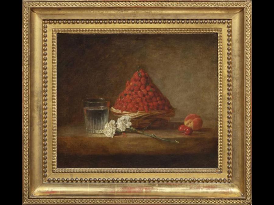 Jean-Simèon Chardin  «Le panier de fraises des bois». Venduto a 24.381.400 euro  record mondiale per un’opera dell’artista venduta all’asta (Fonte:  Sotheby's)  