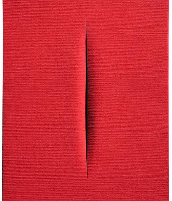 Christie’s. Lucio Fontana, «Concetto Spaziale, (Attesa)», 1964, stima 800.000- 1.200.000 €, venduto a 942.000 €, Courtesy Christie's