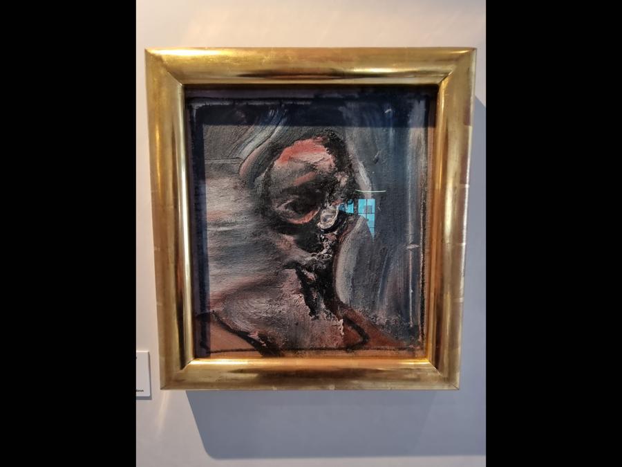 Francis Bacon. head, 1959, olio su tela. 38x33cm in vendita a 4,5 milioni di franchi da Larkin Erdmann