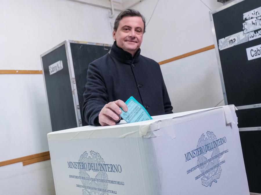 Elezioni Regionali Lazio il voto del leader di Azione Carlo Calenda  (Foto Mauro Scrobogna/LaPresse)