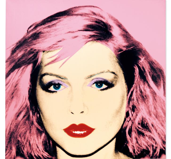 Andy Warhol (1928 - 1987) Debbie Harry stamped by the Estate of Andy Warhol and the Andy Warhol Foundation for the Visual Arts, and numbered PO50-172 (on the overlap). Acrylic and silkscreen ink on canvas 106.7 by 106.7 cm. 42 by 42 in. Executed in 1980. Estimate: 4,000,000 - 6,000,000 GBP
