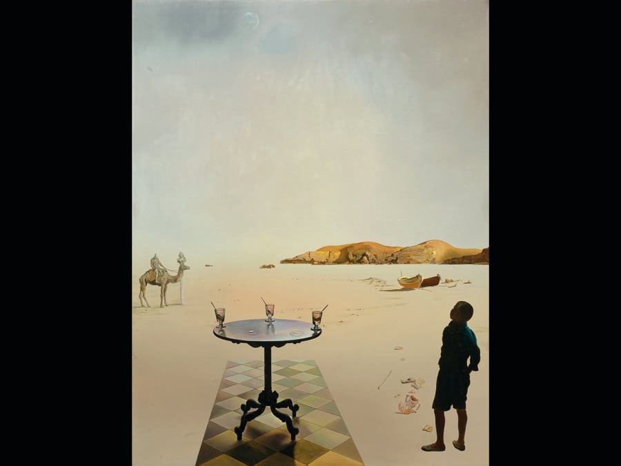 Salvador Dalí  «Table solaire» 1936 -  Olio su tavola. Museum Boijmans Van Beuningen, Rotterdam. By SIAE 2023