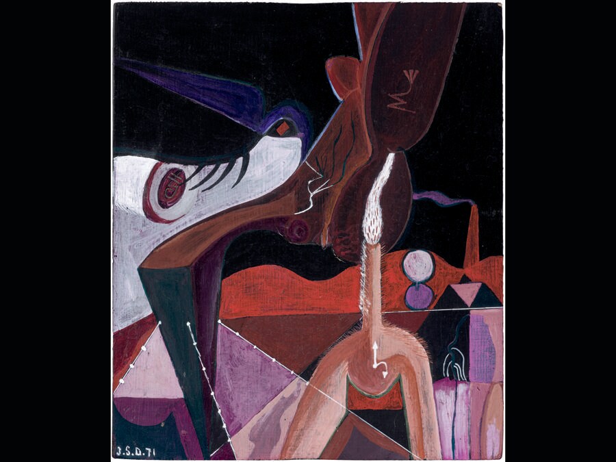 Jan Schlechter Duvall «Erotic» 1971 - Olio su tavola. Museum Boijmans Van Beuningen, Rotterdam