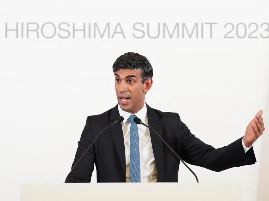 Il primo ministro britannico Rishi Sunak. (Epa)