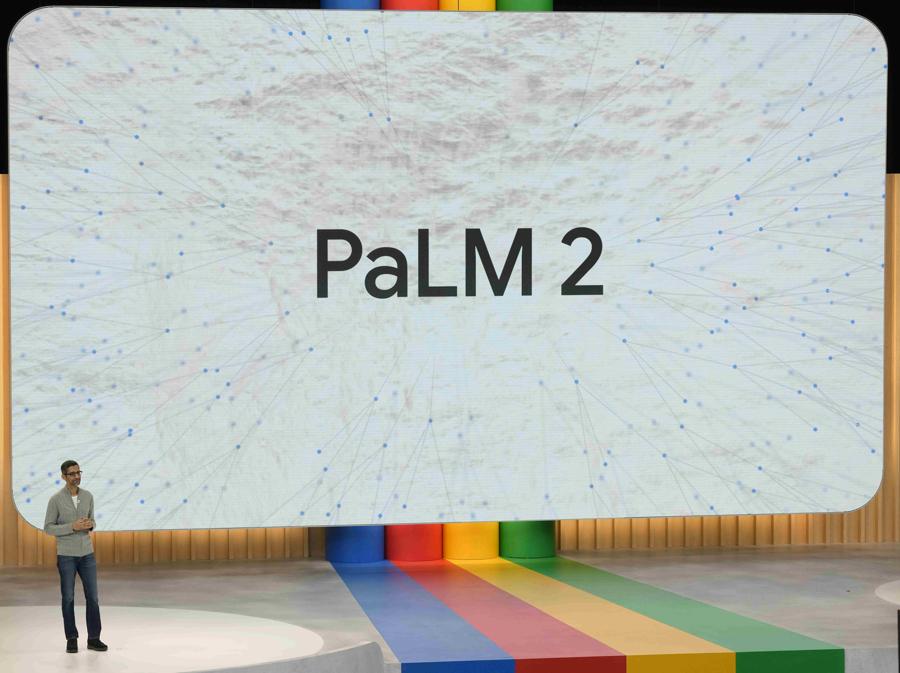  Sundar Pichai annuncia il lancio di PaLM 2 (AP)