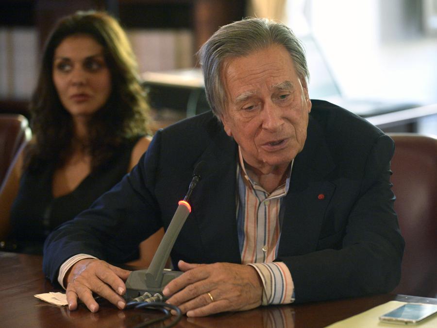 L’architetto Paolo Portoghesi alla conferenza stampa di presentazione della Boheme e Carmen a Pompei (Imagoeconomica)
