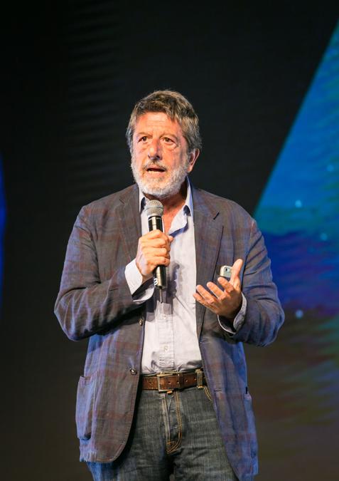 Foto LaPresse -Stefano De Grandis 12/07/2017 Milano Presentazione palinsesti La7 - presso superstudiopiù di via tortona - upfront la7 nella foto: Andrea Purgatori