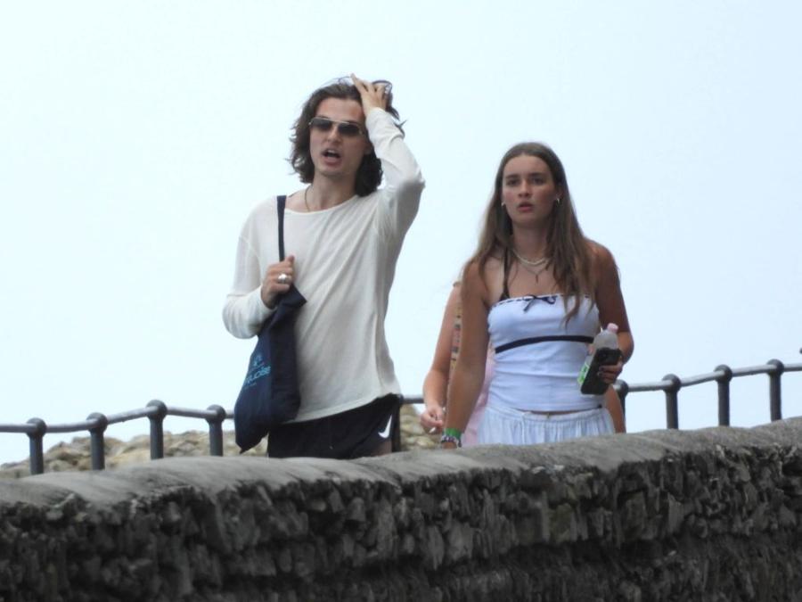Damian Hurley e Millie Griffiths a Portofino in agosto. (Photo by Mega/GC Images)