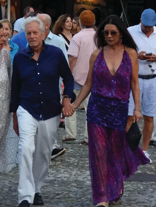 Michael Douglas e Catherine Zeta-Jones a Portofino in luglio. (Photo by Mega/GC Images)