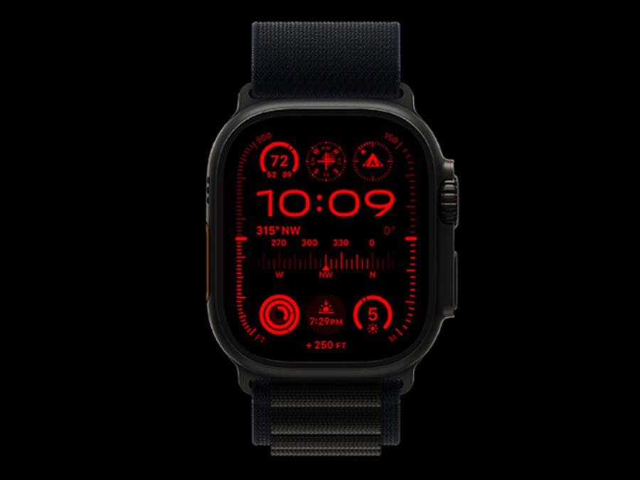 Apple Watch Ultra 2, night screen