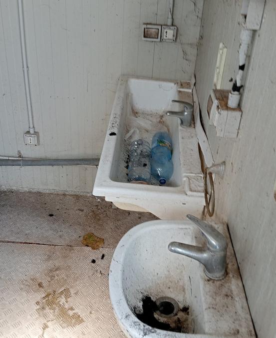 i bagni della tendopoli