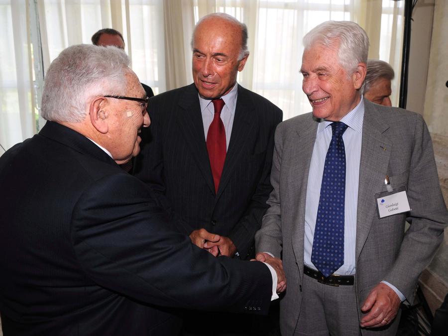 HENRY KISSINGER e GIANLUIGI GABETTI (Ansa)