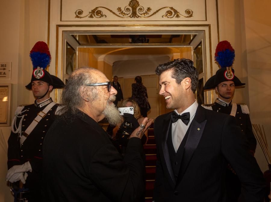 Roberto Bolle e Roberto D’Agostino. (Lapresse)