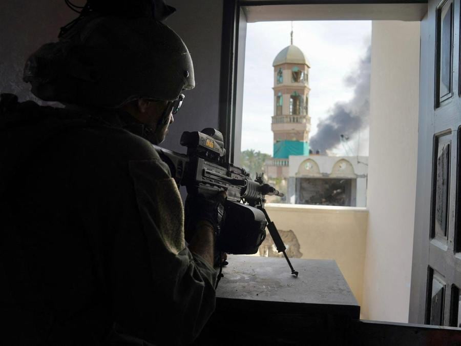 Un soldato che opera nella Striscia di Gaza. (Photo by Israeli Army / AFP)