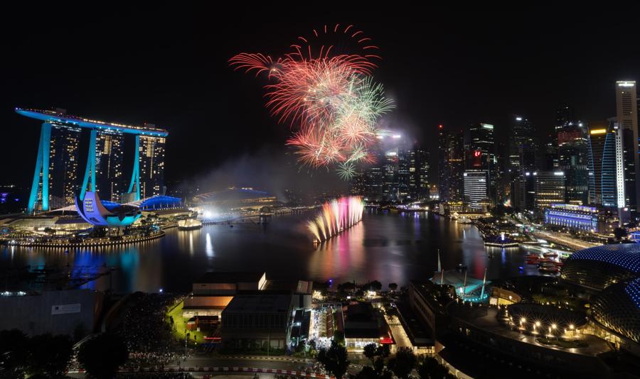 Marina Bay Singapore Countdown 2024. (EPA/How Hwee Young)