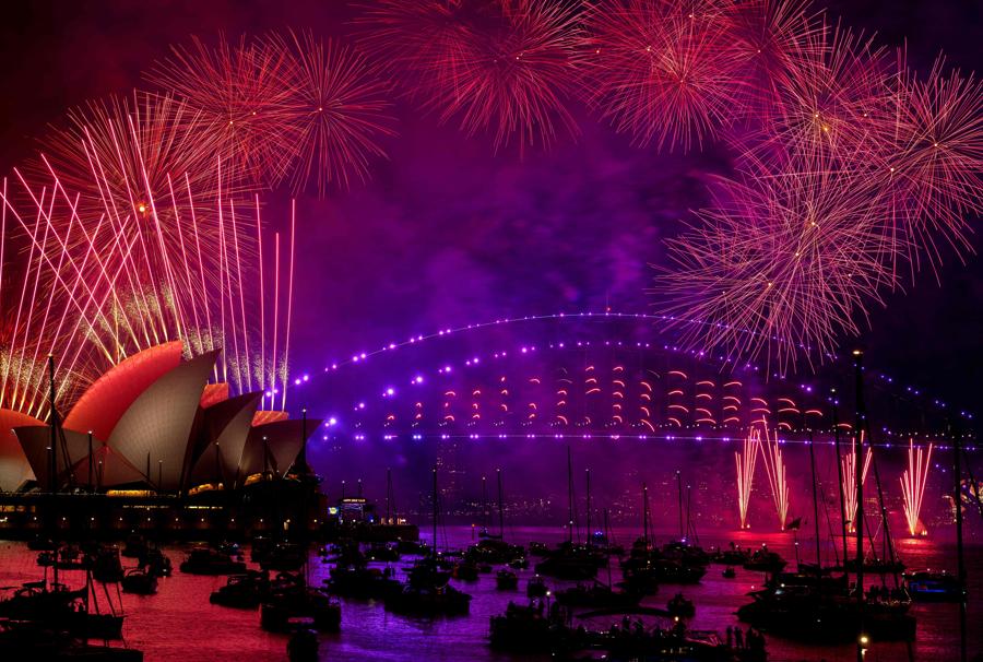 Sydney Harbour Bridge e Sydney Opera House. (Photo by Izhar Khan / AFP)