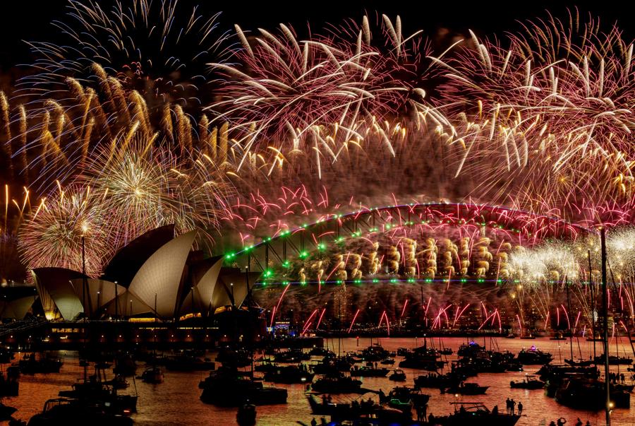 Sydney Harbour Bridge e Sydney Opera House. (Photo by Izhar Khan / AFP)