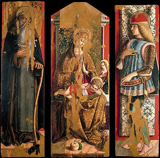 Ascoli Piceno. Cantiere aperto, il restauro del Trittico di Carlo Crivelli (foto Serena Vitali)