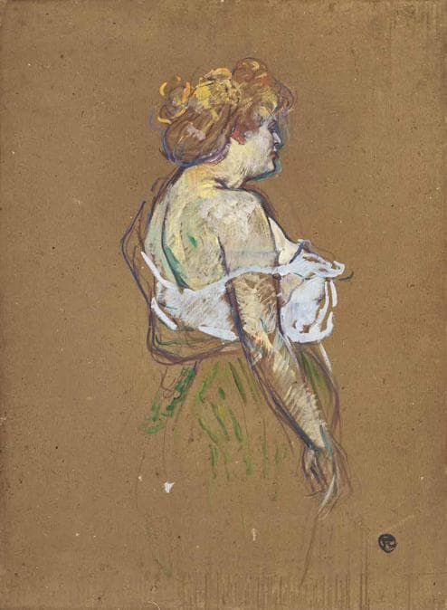 HENRI DE TOULOUSE-LAUTREC, Mademoiselle Lucie Bellanger, 1896, olio su cartone, Albi, Musée Toulouse-Lautrec