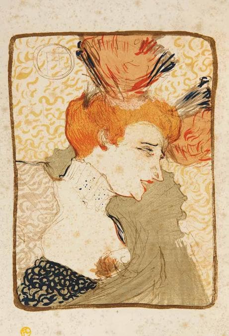 HENRI DE TOULOUSE-LAUTREC, Marcelle Lender en buste, 1895, litografia policroma su carta, Bordeaux, Musée des Beaux-Arts