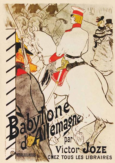 HENRI DE TOULOUSE-LAUTREC, Babylone d’Allemagne, 1894, litografia policroma per il volume di Victor Joze Chaumont, Le Signe, Centre national du graphisme