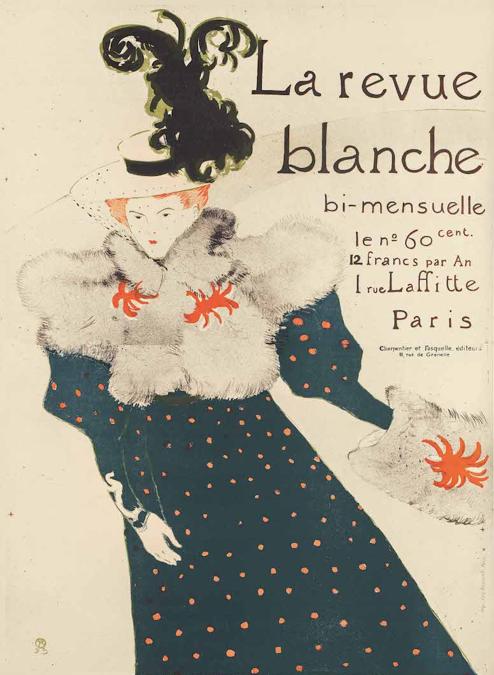HENRI DE TOULOUSE-LAUTREC, La revue blanche, litografia policroma su carta, Parigi, Collezione Galerie Documents