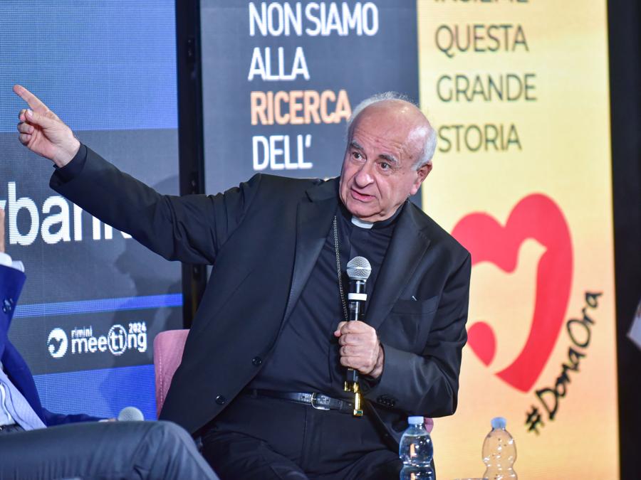 Vincenzo Paglia Presidente Ponteficia Accademia per la Vita - Meeting di Rimini 2024 (Imagoeconomica)