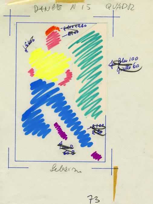 Illustrazione a colori per stickers Panini, Anni Ottanta, Courtesy Fiorucci / Color illustration for stickers Panini, Eighties, Courtesy of Fiorucci
