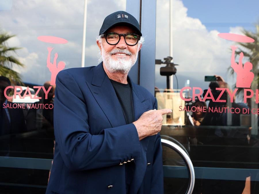 Flavio Briatore  apre il suo locale Crazy pizza al salone nautico di Genova. Italy Photo Press