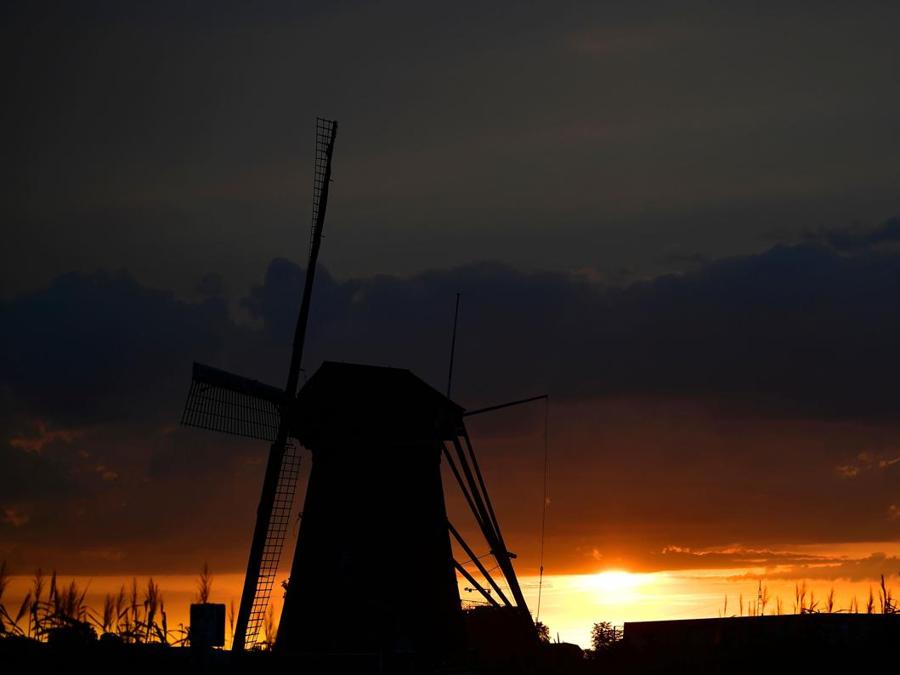 I mulini a vento a Kinderdijk (Paesi Bassi) - (AFP PHOTO / TOBIAS SCHWARZ)