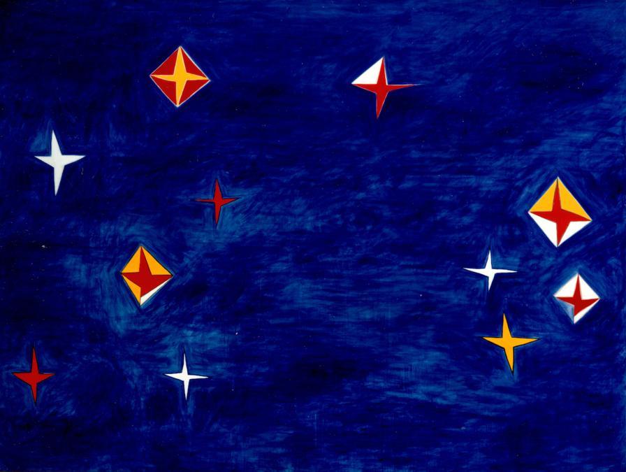  Nicola De Maria, Testa Orfica IV, 1990, pigmento e resina su tela, 300x400 cm. Courtesy, Cortesi Gallery London-Lugano