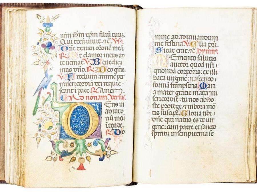 GONNELLI uno straordinario Libro D'Ore siciliano pergamenaceo della seconda metà del XV secolo, con numerose miniature, aggiudicato per 21.250 euro