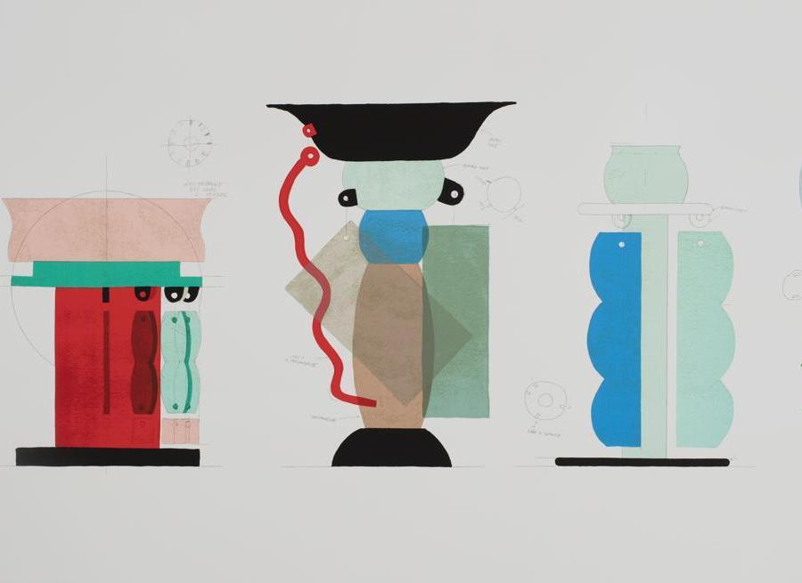 Vetri Memphis (190x80), litografia, S.D