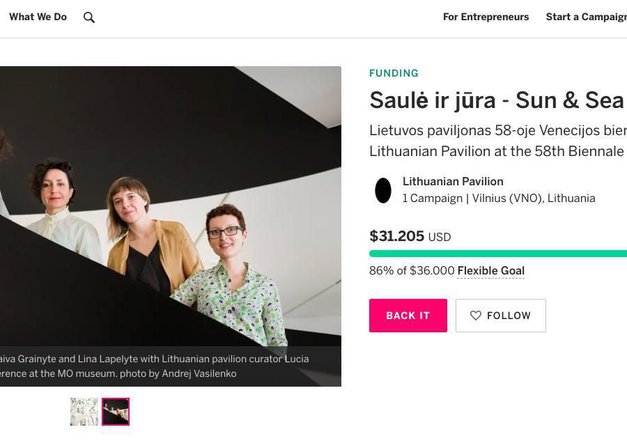 Screenshot Indiegogo, 14 maggio 2019, ore 13.