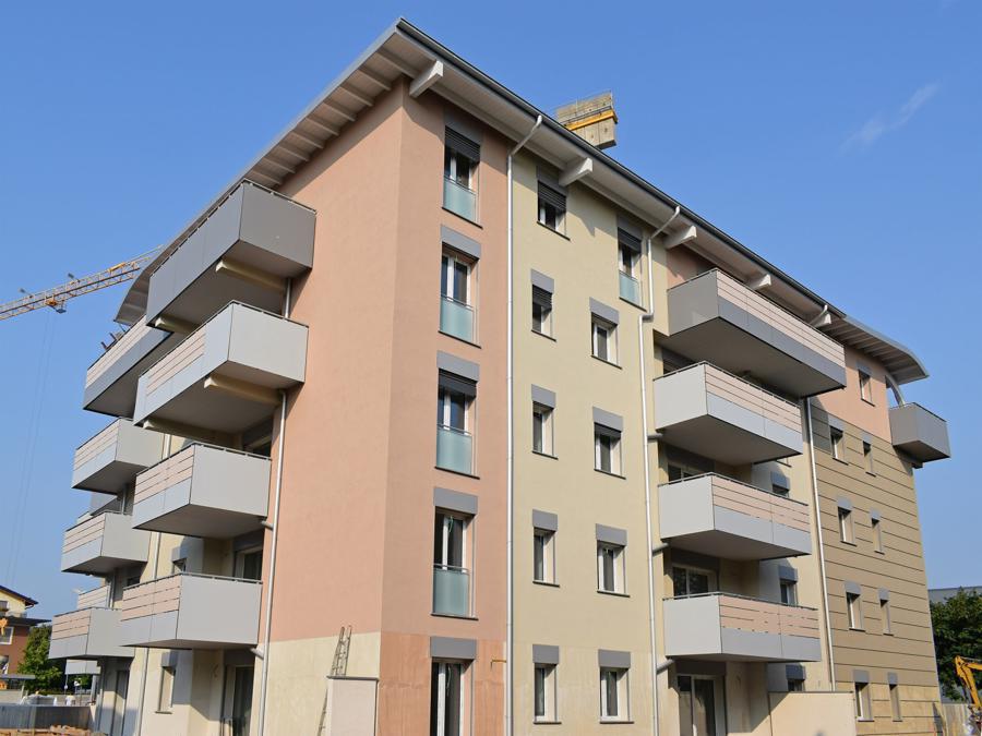 Palazzine di 5 piani a Lallio (Bg) realizzate da Marlegno per conto di Ferretticasa 