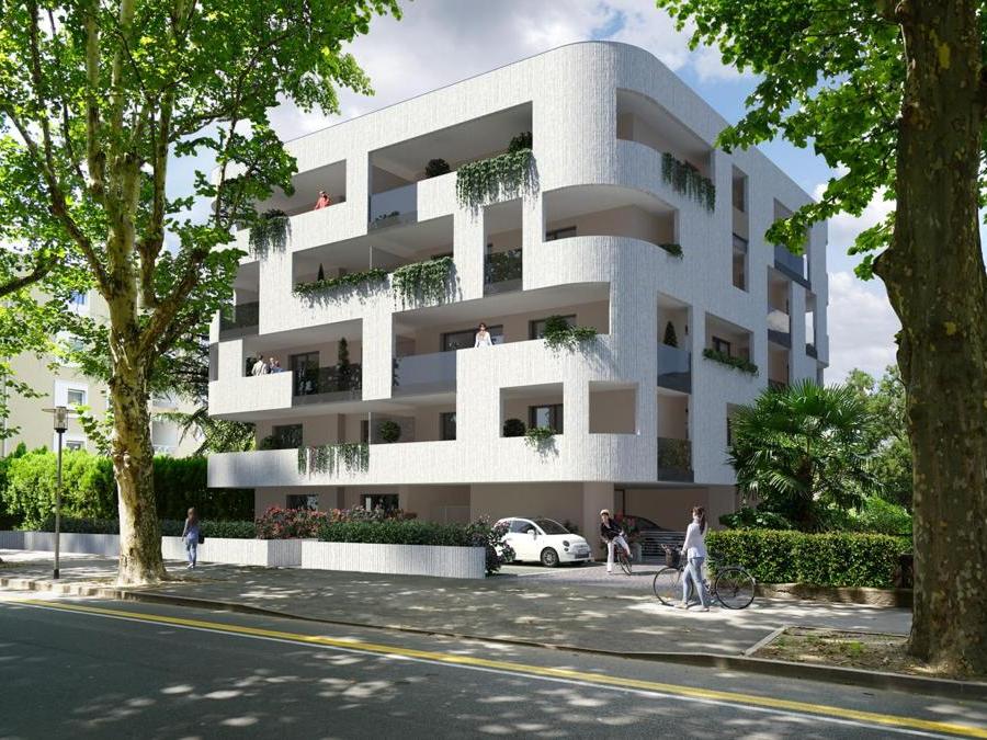 AndreHaus, Merano – Arch. Alessio Condotta, Arch Laura Piffer. Con 2 piani interrati e 5 fuori terra, l'edificio residenziale sarà ultimato entro il 2019. La certificazione prevista è in CasaClima A Nature, grazie alla muratura perimetrale in mattoni e cappotto termico, solai in cls e impianto di ventilazione.
