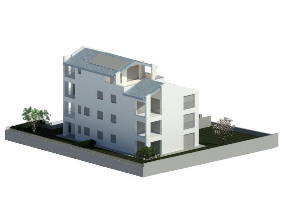 Condominio multipiano in legno, Ora – Arch Michele Stramandinoli, Geom. Ivo Lorenzi. Costituito da 4 piani in legno, il condominio riceverà la certificazione CasaClima A Nature. È dotato di riscaldamento a pavimento, ventilazione meccanica controllata decentralizzata, tetto con isolamento tra i travetti, rivestimento interno con pannelli in abete bianco ed esterno in lamiera metallica.
