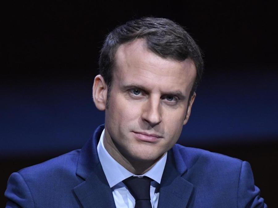 Emmanuel Macron, ai tempi della sua candidatura a Presidente della Repubblica Francese, per il movimento EnMarche, 22 marzo 2017. ( AFP PHOTO / Bertrand Guay)