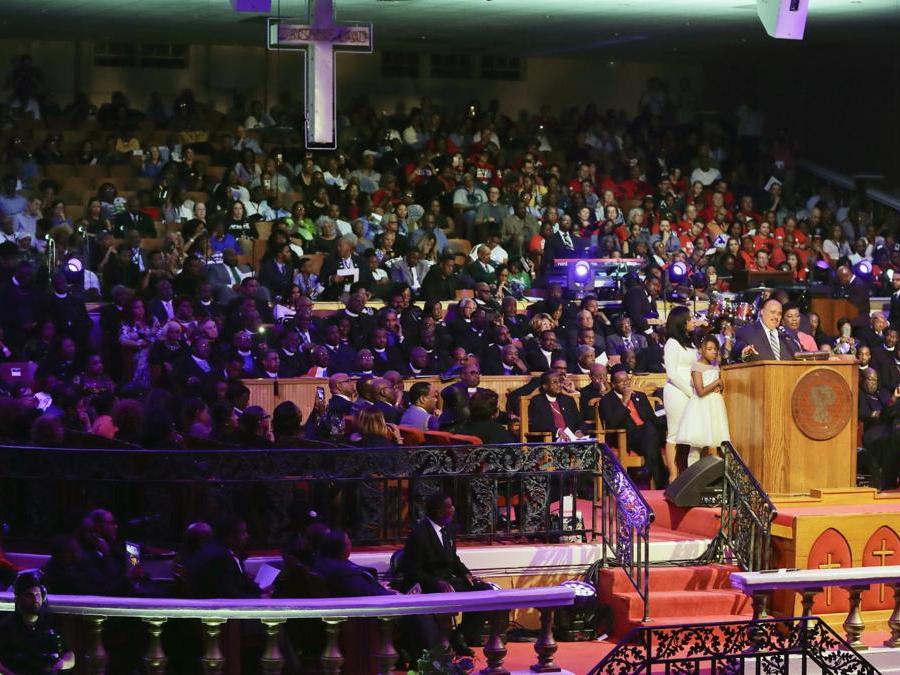 3 aprile 2018 - Commemorazione al Mason Temple of the Church of God in Christ di Memphis (AP Photo/Mark Humphrey)