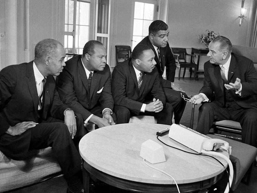 18 gennaio 1964 - Con il presidente Lyndon B. Johnson (AP Photo, File)