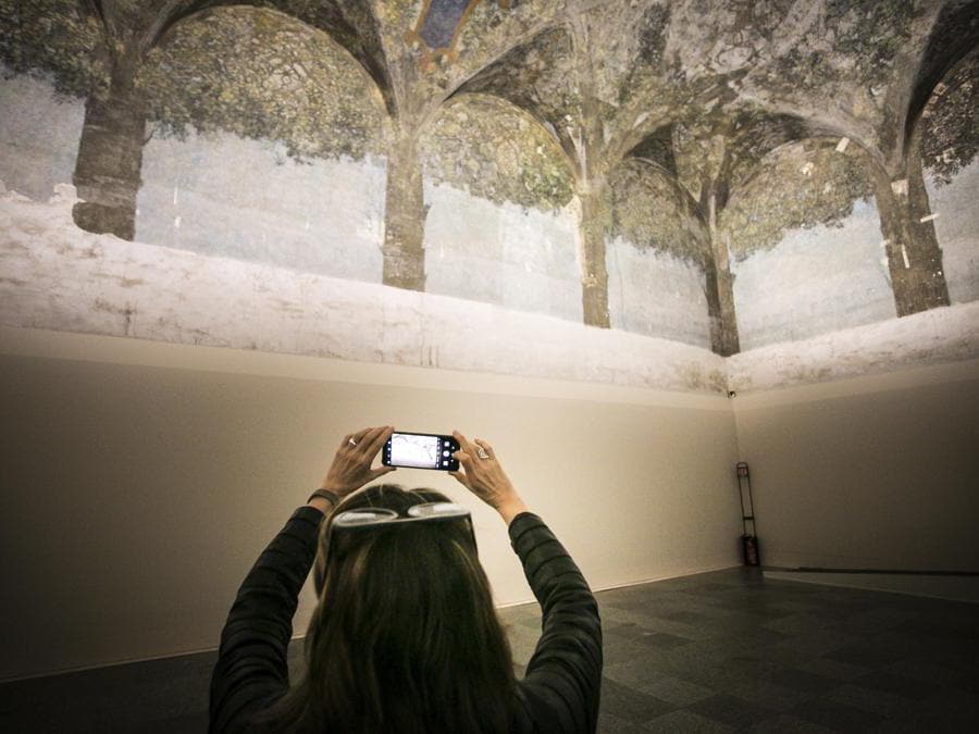 Castello Sforzesco, Milano. Inaugurazione degli eventi di Leonardo 500 con presentazione della straordinaria apertura della Sala delle Asse e delle mostre e iniziative collegate. (Stefano De Grandis/Fotogramma)