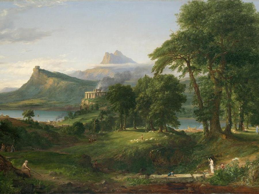 The Course of Empire: The Pastoral or Arcadian State, about 1834 (Collection of The New-York Historical Society, New York / Digital image created by Oppenheimer Editions)
